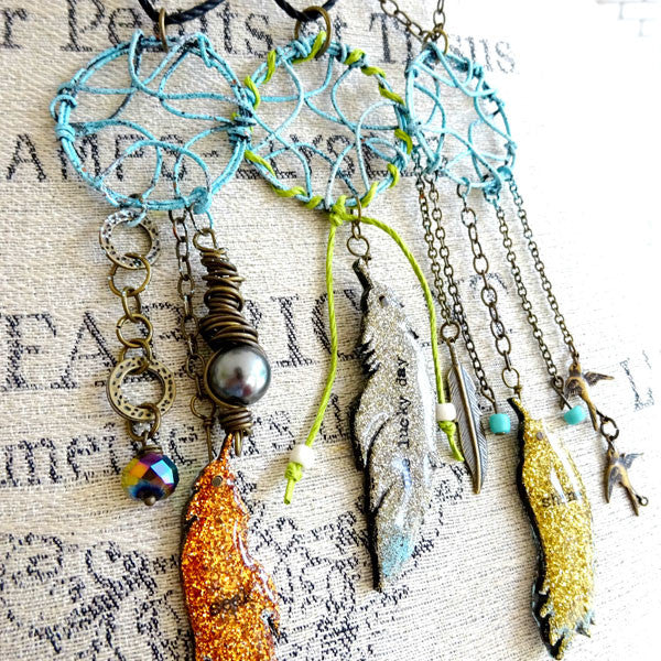 Mini Dreamcatcher Necklace Project by Cat Kerr