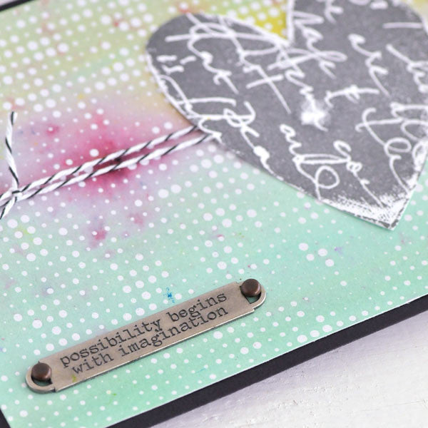 Color Burst Meets Tim Holtz Resist Paper Card Project