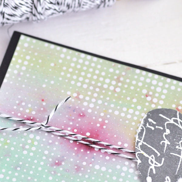 Color Burst Meets Tim Holtz Resist Paper Card Project