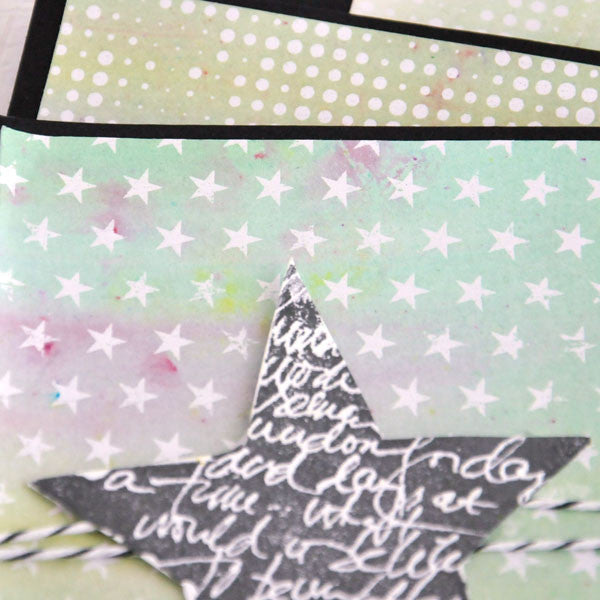 Color Burst Meets Tim Holtz Resist Paper Card Project