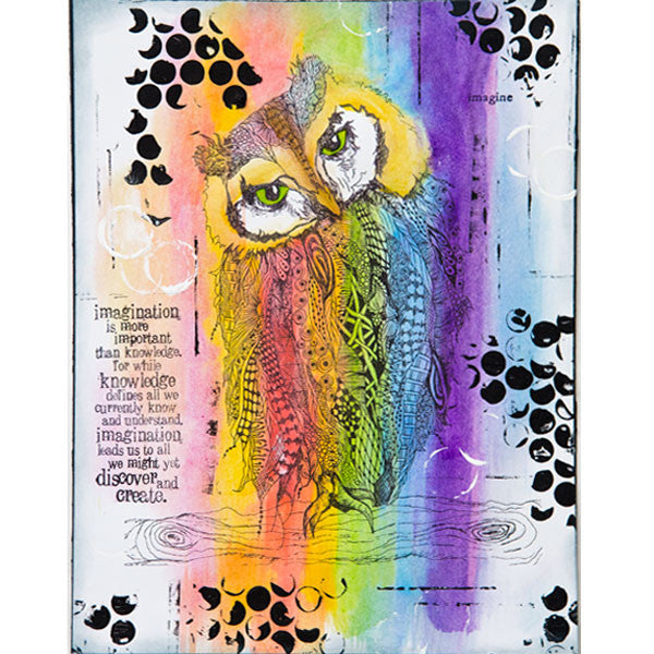 The Coloring Studio Mixed-Media Pages Three-Ways by Renee Zarate