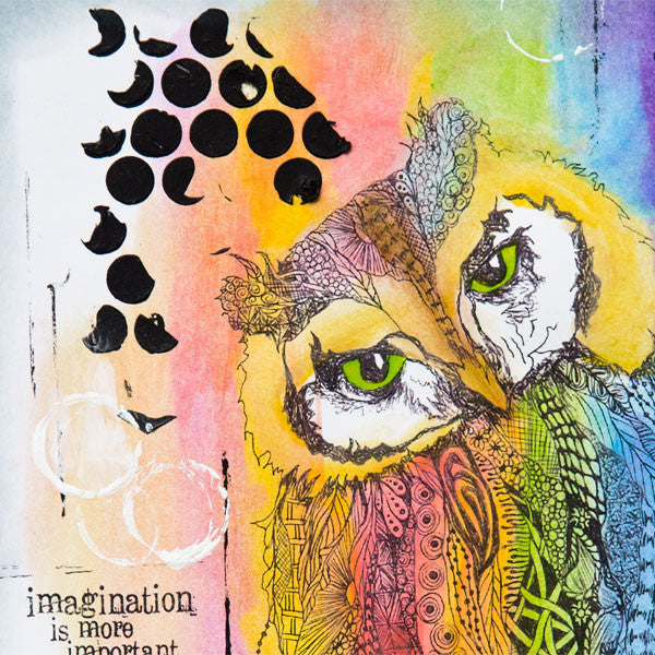 The Coloring Studio Mixed-Media Pages Three-Ways by Renee Zarate