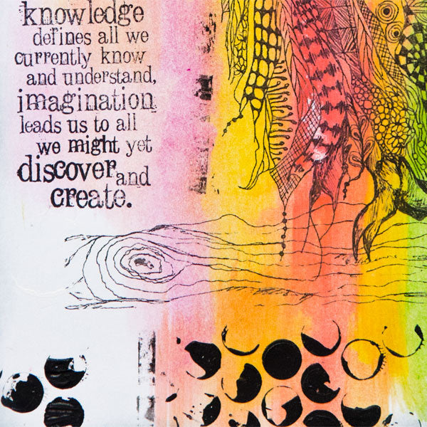 The Coloring Studio Mixed-Media Pages Three-Ways by Renee Zarate