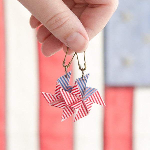 Patriotic Pinwheel Earrings Project