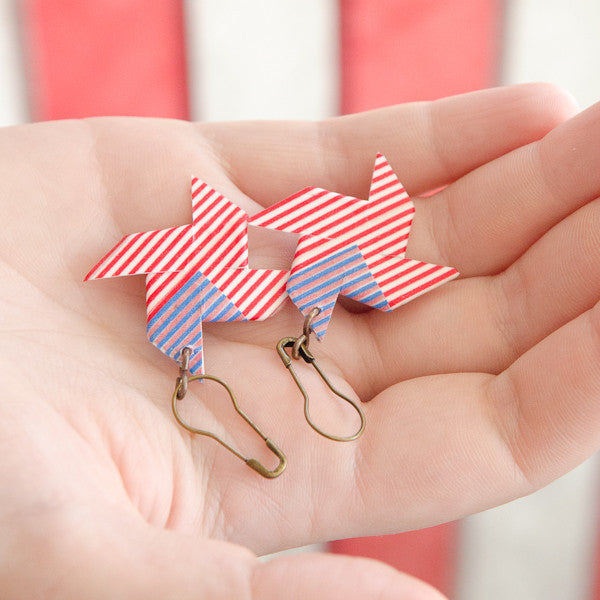 Patriotic Pinwheel Earrings Project