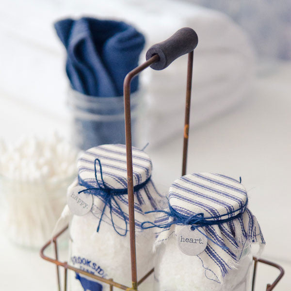 Milk Bottle Bath Salts Caddy