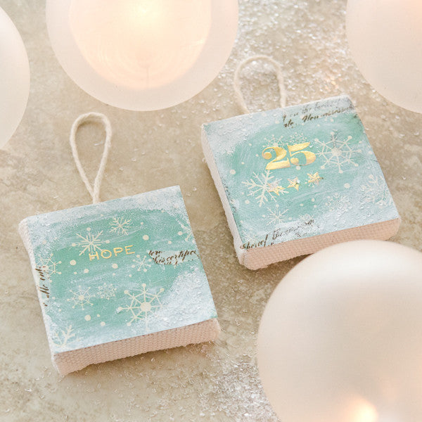 Teeny Canvases to Trim Your Tree Project