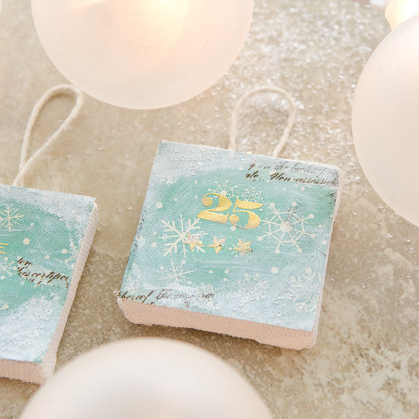 Teeny Canvases to Trim Your Tree Project