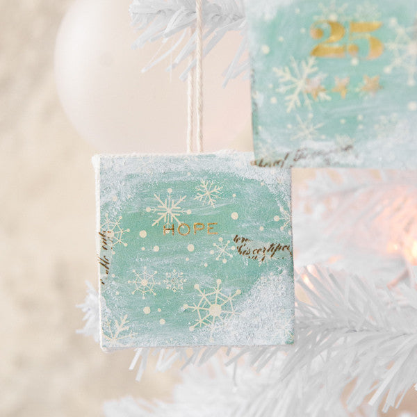 Teeny Canvases to Trim Your Tree Project