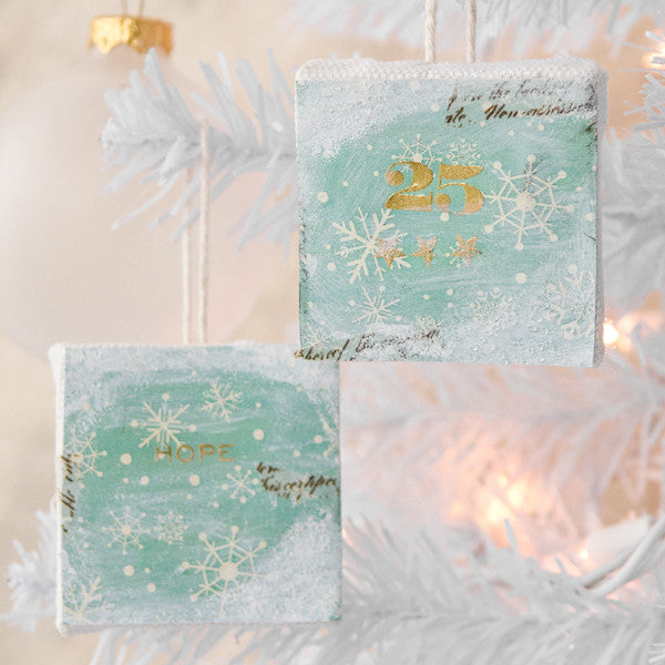 Teeny Canvases to Trim Your Tree Project