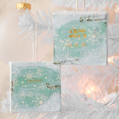 Teeny Canvases to Trim Your Tree Project