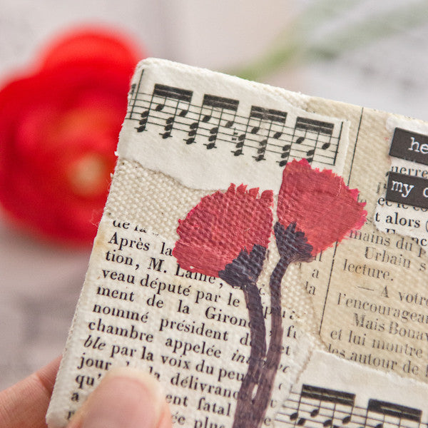 Red Poppies Mixed-Media Canvas