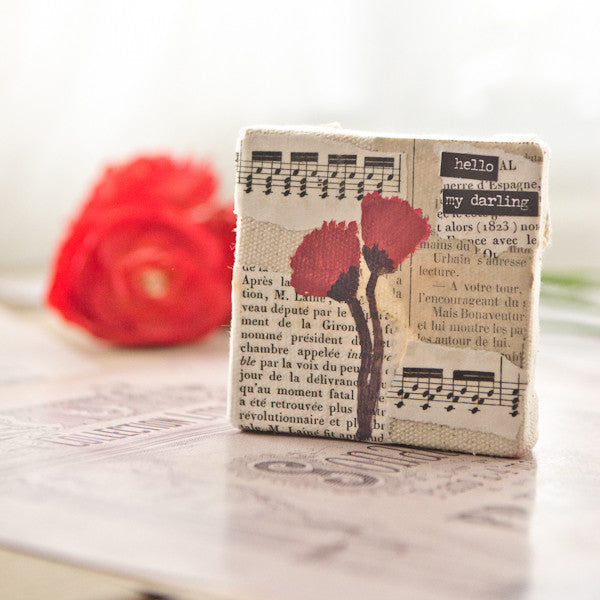 Red Poppies Mixed-Media Canvas