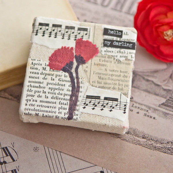 Red Poppies Mixed-Media Canvas