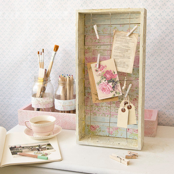 Shabby Chic Desk Décor Part 1: Memo Board
