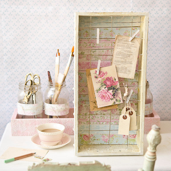 Shabby Chic Desk Décor Part 1: Memo Board