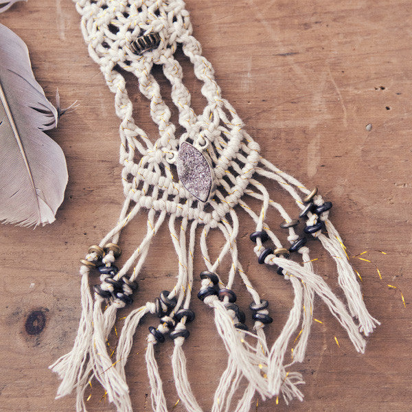 Macrame Bib Necklace by Johanna Love