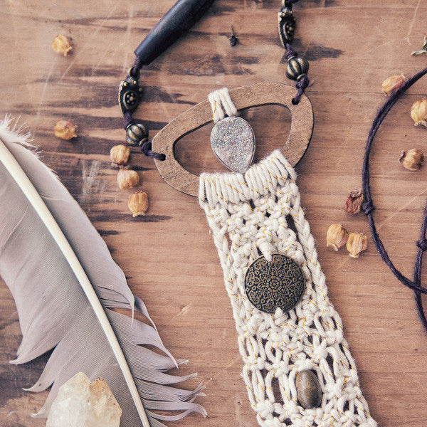 Macrame Bib Necklace by Johanna Love