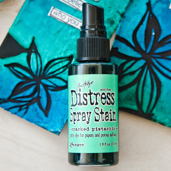 Ocean Blues Spray Ink Tags Project