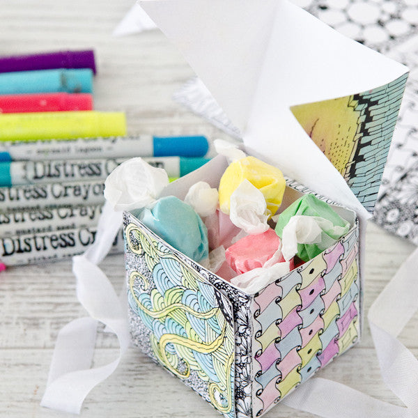 Coloring Book Gift Box Project