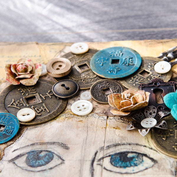 Good Thoughts Girl Mixed-Media Canvas