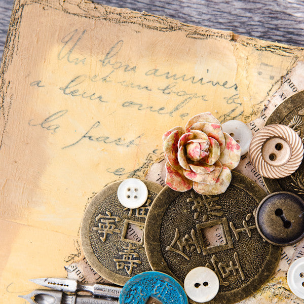 Good Thoughts Girl Mixed-Media Canvas