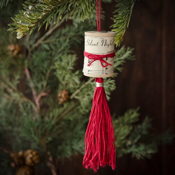 Spools and Corks Christmas Ornaments