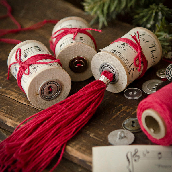 Spools and Corks Christmas Ornaments