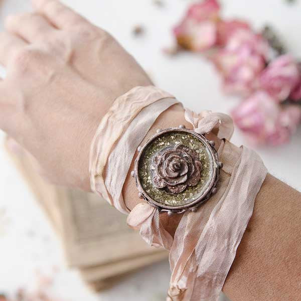 Rose Wrap Bracelet Project by Johanna Love