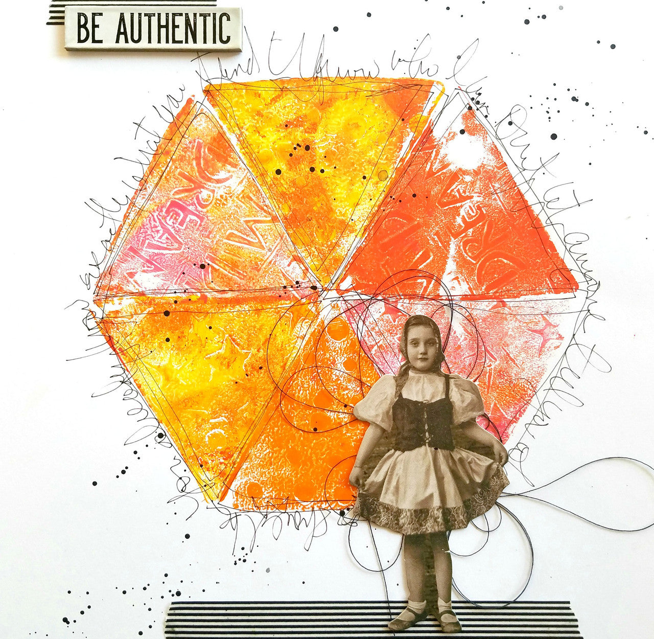 Be Authentic Art Journal Page Project by Guest Artist Cat Kerr