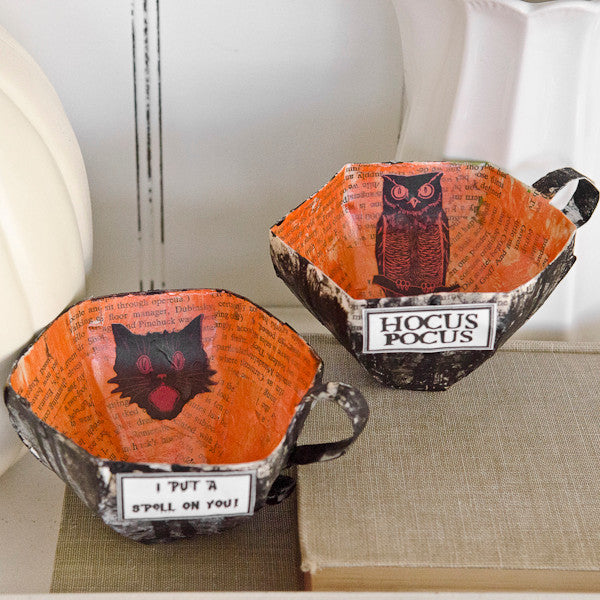 Papier-Mâché Teacups Two Ways Project by Catherine Garmany