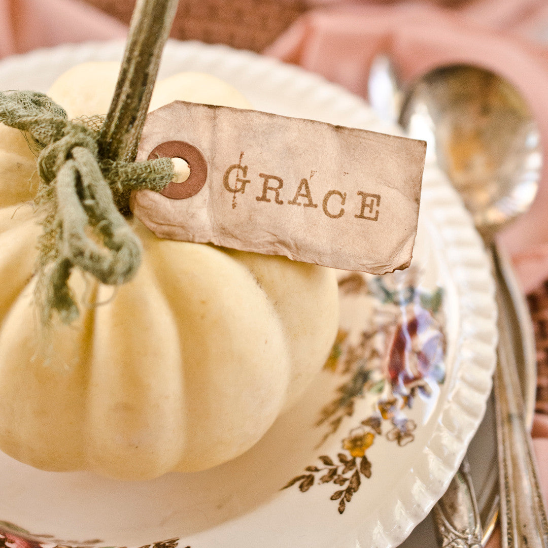 Handmade Gratitude Place Cards