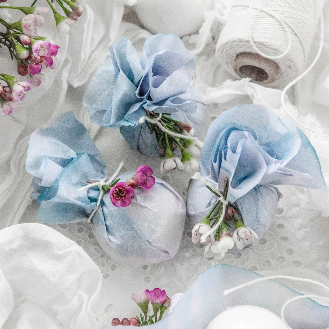 Naturally Dyed Bath Bomb Packaging