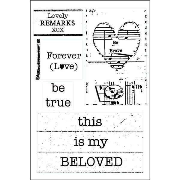 Love Lines Beloved Clearly Impressed Stamp Set by Kristen Robinson