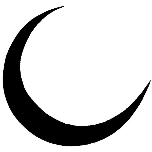 Crescent Moon  Large Wood Mounted Stamp by Classic Stampington & Company