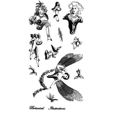 Botanical Illustrations Clearly Impressed Stamp Set by Sandra Evertson