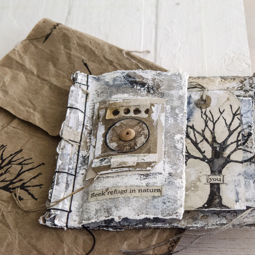 Tree Book Project with Hand-Carved Stamps by Guest Artist Lynne Moncrieff -  Stampington & Company