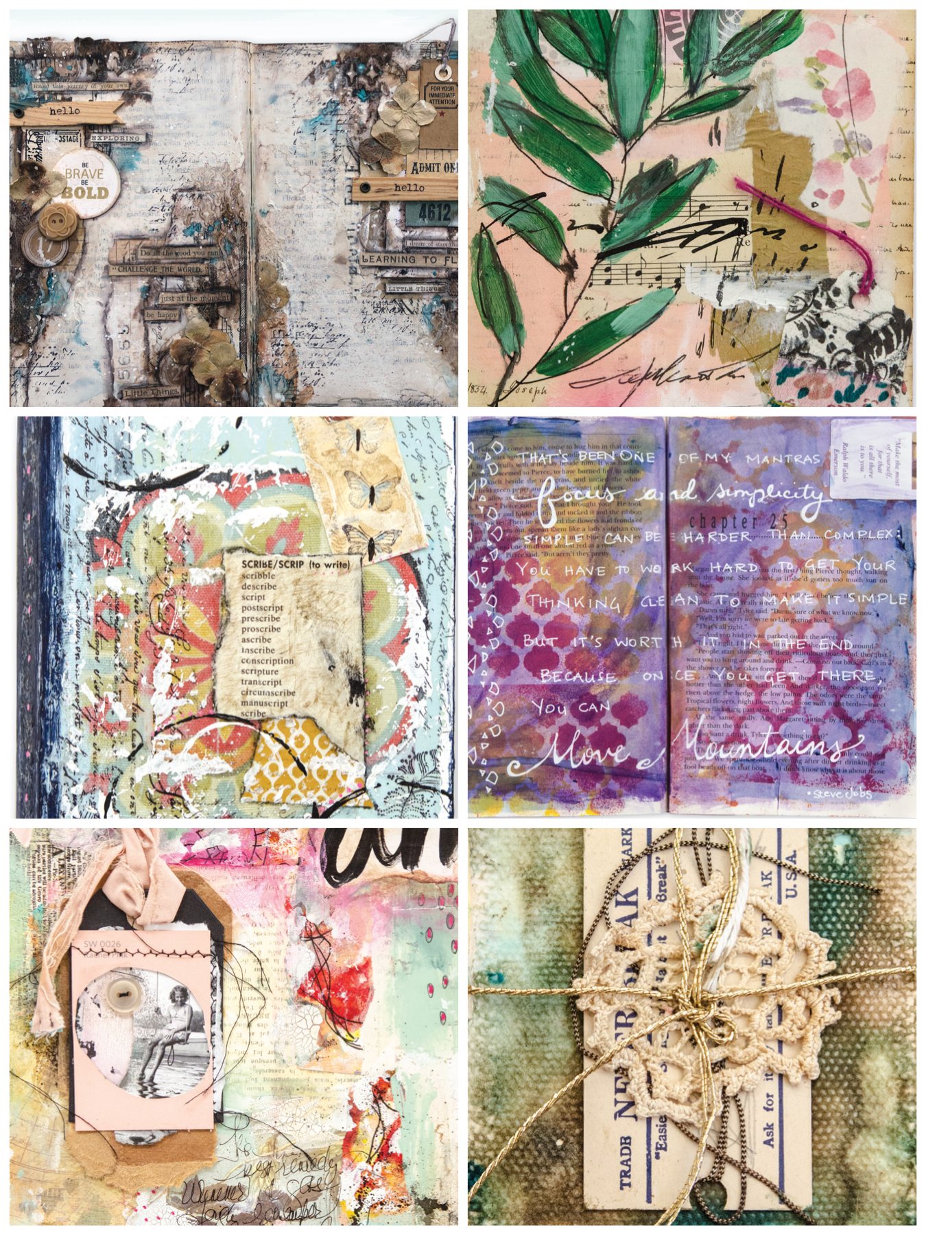 Mixed Media Art Journal Collage  Mixed media art journaling, Art journal  pages, Art journal